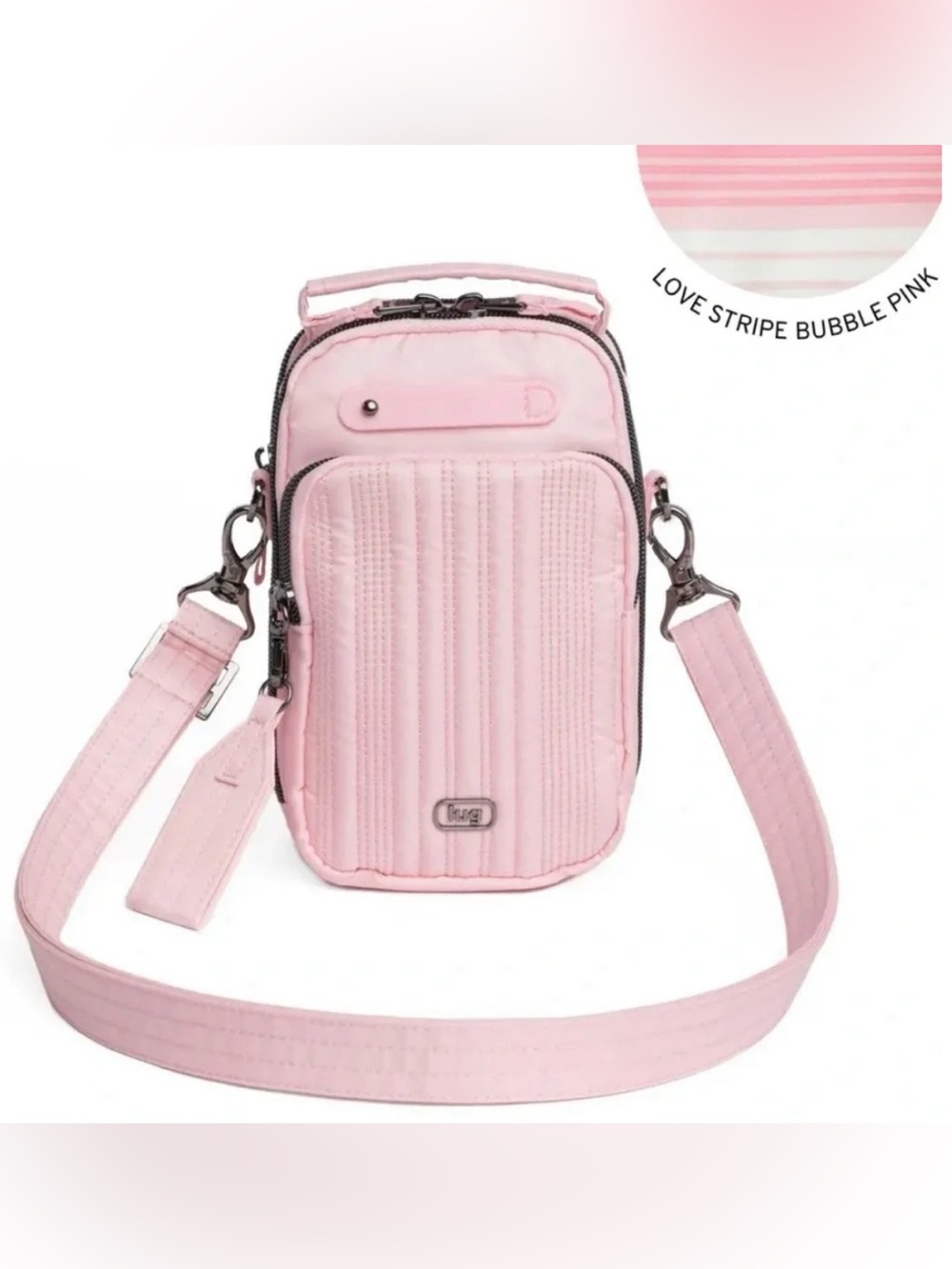 #23 Lug Skeeter Mini Bridge Love Convertible Crossbody in Pearl Pink